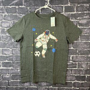 Cat & Jack Boys XXL 18 Gray Astronaut Soccer Gray Graphic T-Shirt